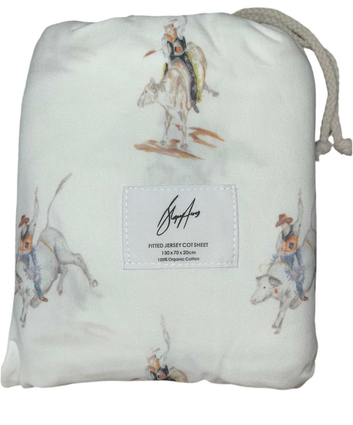 Bullrider Fitted Jersey Cot Sheet